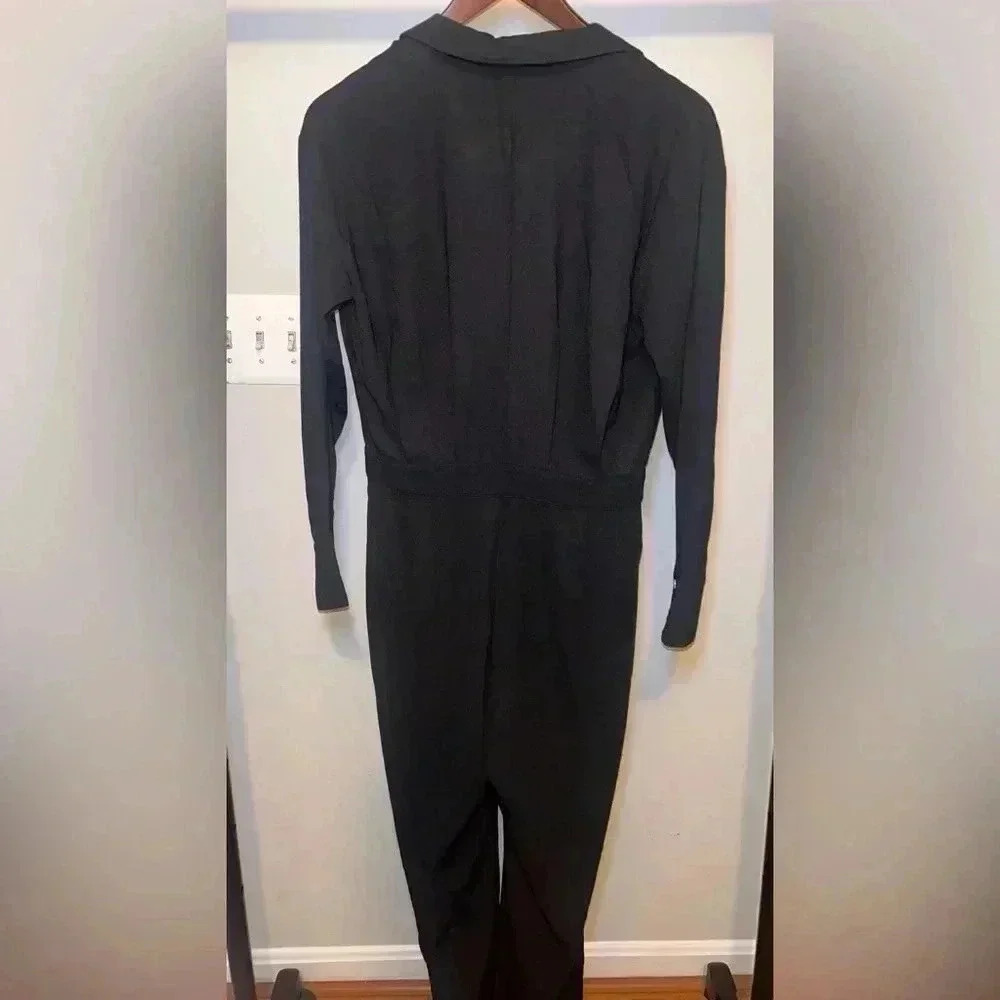NWT‎ ASOS Love & Harmony Solid Woven Long Sleeve Black Jumpsuit in Size S - Picture 5 of 9